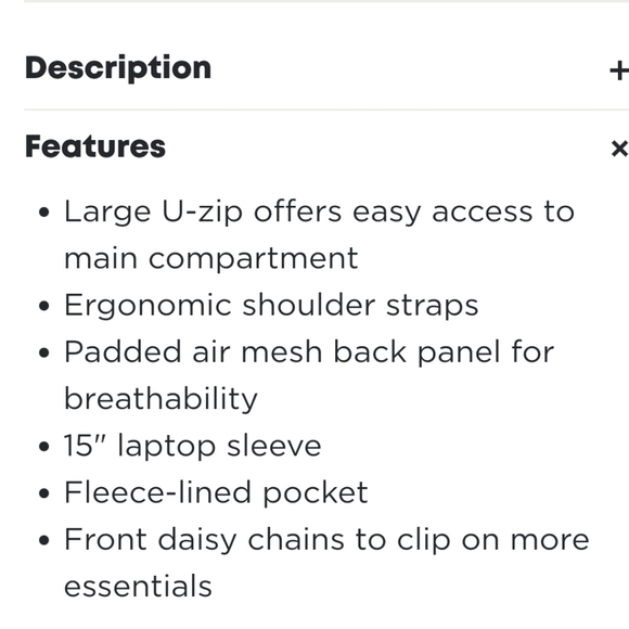 NWT Vaya 18L Backpack Cada Dia-Black - Picture 9 of 10